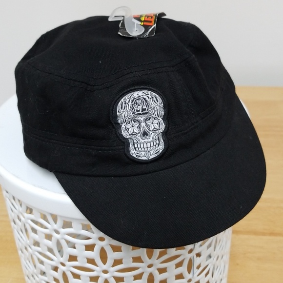 Hot Leathers Accessories - Hot Leathers hat with skull